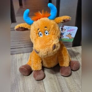 Dr. Seuss Orange and Blue Stuffed Animal Moo Kohls Cares